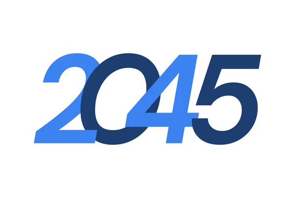 Σχεδιασμός Εικόνας Αριθμού 2045 Λογότυπα Ευτυχισμένο Νέο Έτος 2045 Σχέδιο — Διανυσματικό Αρχείο