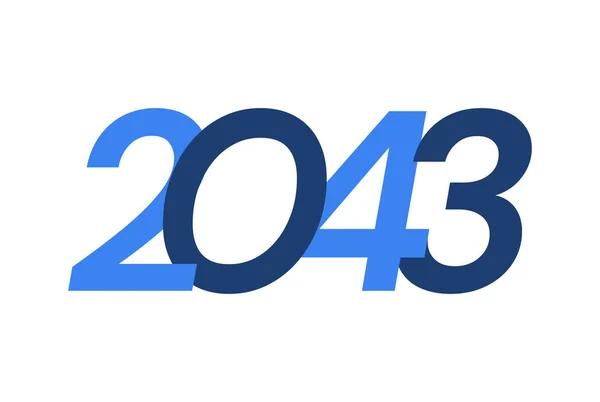 Número Diseño Imagen Logotipos 2043 Feliz Año Nuevo Diseño 2043 — Vector de stock