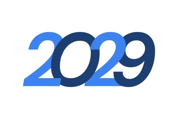 Sayı Resmi Tasarımı 2029 Logosu Mutlu Yıllar 2029 Tasarımı Vektör — Stok Vektör
