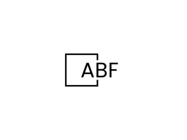 ABF harfleri logo tasarım vektör şablonu