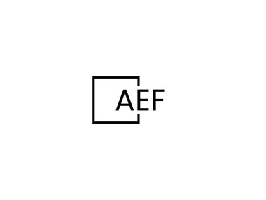 AEF harfleri logo tasarım vektör şablonu