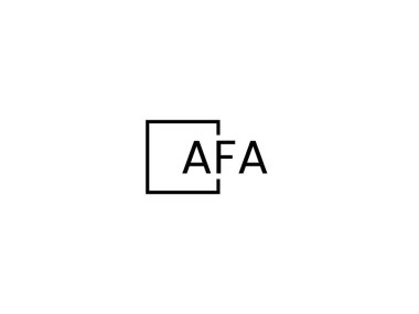 AFA harfleri logo tasarım vektör şablonu