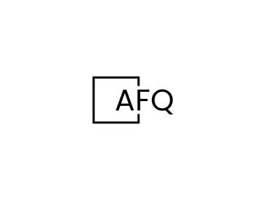 Beyaz arkaplandaki AFQ harfleri, vektör logosu