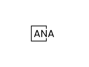 ANA harfleri logo tasarım vektör şablonu 