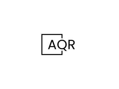 AQR harfleri logo tasarım vektör şablonu 