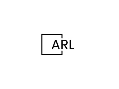 ARL harfleri logo tasarım vektör şablonu 