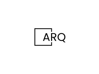 ARQ harfleri logo tasarım vektör şablonu 