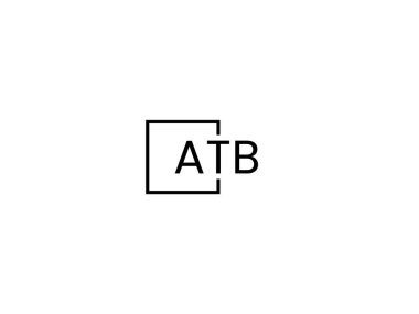 ATB harfleri logo tasarım vektör şablonu