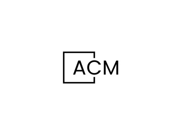 Acm Lettres Logo Conception Vectoriel Modèle — Image vectorielle