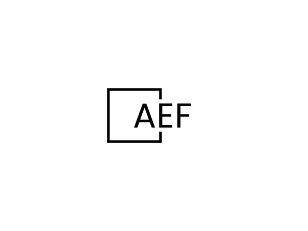 Modello Vettoriale Progettazione Del Logo Delle Lettere Aef — Vettoriale Stock
