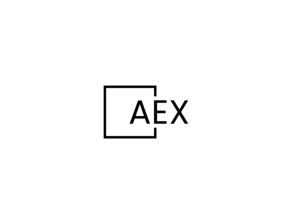 Modèle Vectoriel Conception Logo Lettres Aex — Image vectorielle