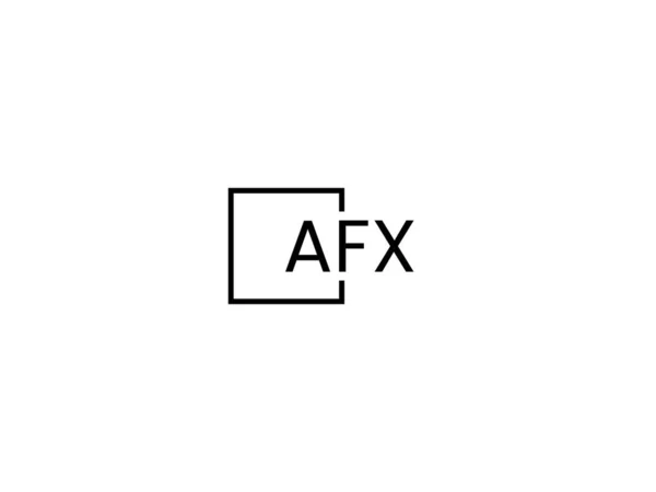 Afx Buchstaben Isoliert Auf Weißem Hintergrund Vektor Logo — Stockvektor