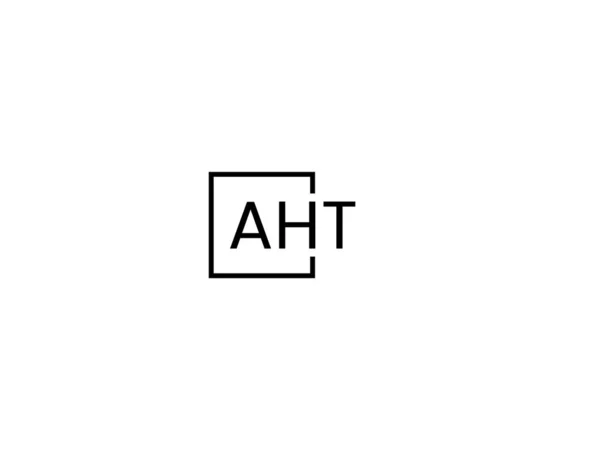 Lettres Aht Isolées Sur Fond Blanc Logo Vectoriel — Image vectorielle