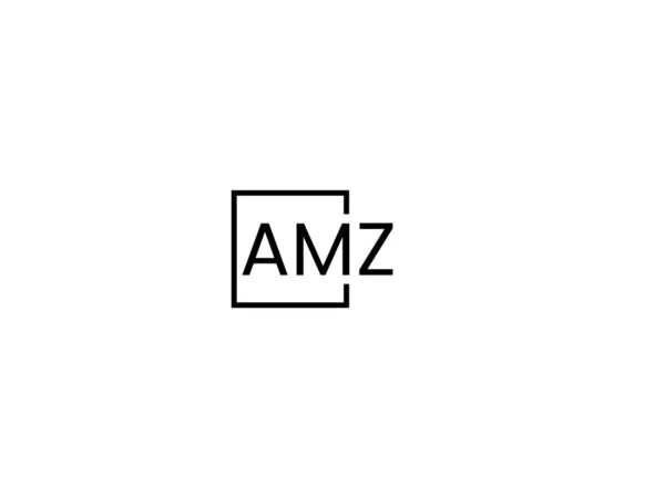 Amz Letters Logo Design Vector Template — Stock Vector