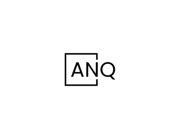 Modello Vettoriale Progettazione Logo Lettere Anq — Vettoriale Stock