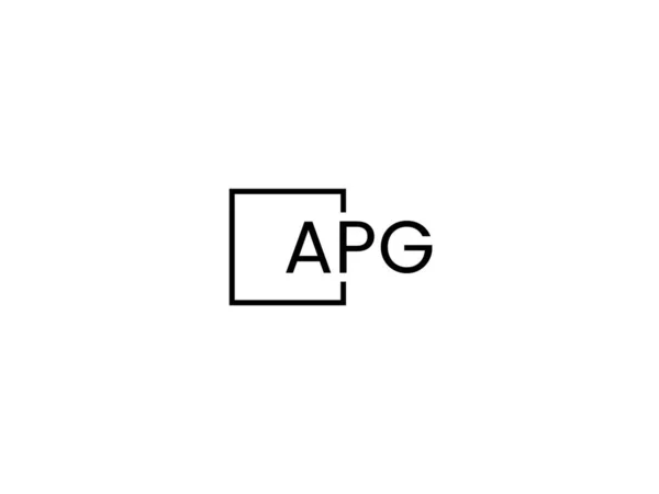 Apg Letras Logotipo Modelo Vetor Design —  Vetores de Stock