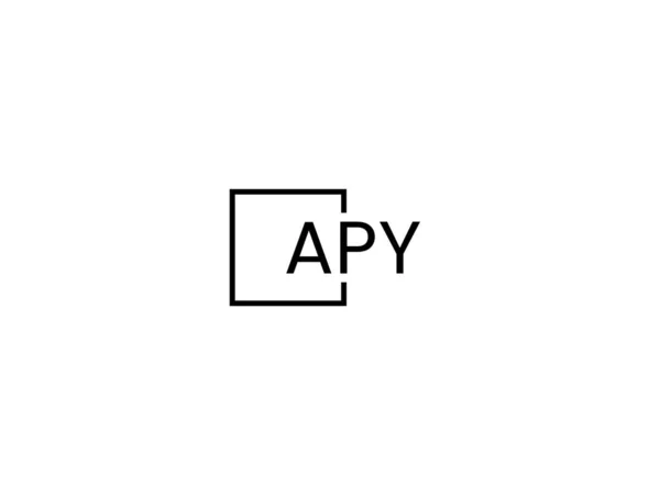 Apy Lettres Logo Conception Vectoriel Modèle — Image vectorielle