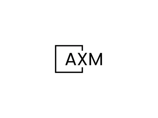 Axm Bokstäver Isolerade Vit Bakgrund Vektor Logotyp — Stock vektor