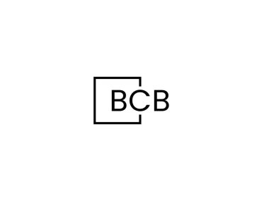 Beyaz arkaplan ve vektör logosunda BCB harfleri izole edildi