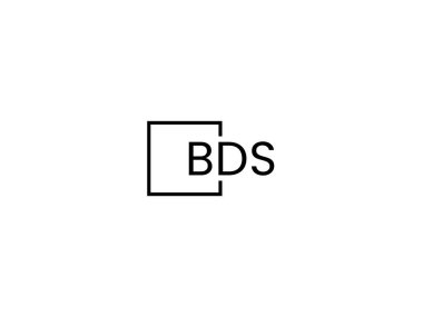 Beyaz arkaplan ve vektör logosunda BDS harfleri izole edildi