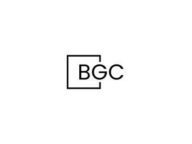 Beyaz arkaplan ve vektör logosunda BGC harfleri izole edildi