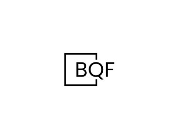 Beyaz arkaplan ve vektör logosunda bqf harfleri izole edildi