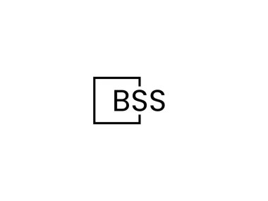 Beyaz arkaplanda izole edilmiş bss harfleri, vektör logosu