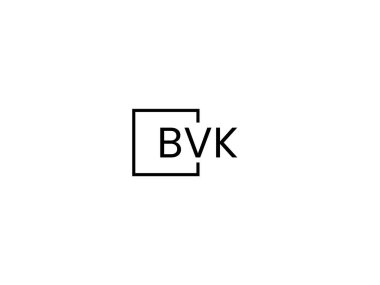 bvk harfleri beyaz arkaplanda izole edildi, vektör logosu