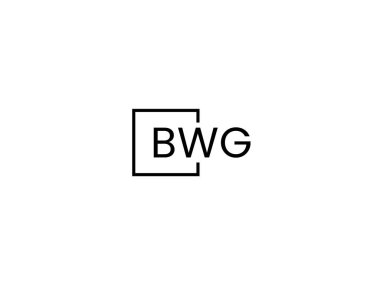 BWG harfleri logo tasarım vektör şablonu