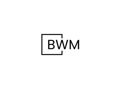 BWM harfleri logo tasarım vektör şablonu