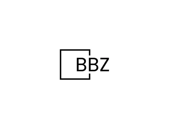 Letras Bbz Aisladas Sobre Fondo Blanco Logotipo Vectorial — Vector de stock