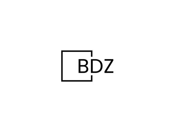 Lettres Bdz Isolées Sur Fond Blanc Logo Vectoriel — Image vectorielle