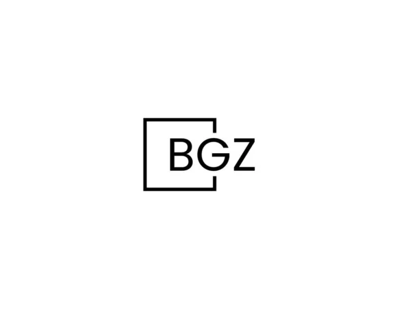 Bgz Letters Geïsoleerd Witte Achtergrond Vector Logo — Stockvector