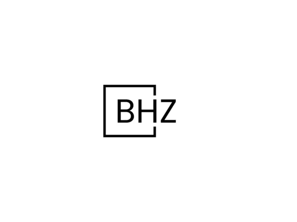 Bhz Letters Isolated White Background Vector Logo — Stock Vector