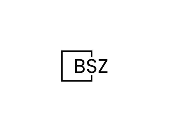 Lettres Bsz Isolées Sur Fond Blanc Logo Vectoriel — Image vectorielle