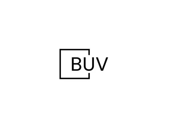 白い背景に孤立したBuvの文字ベクトルロゴ — ストックベクタ