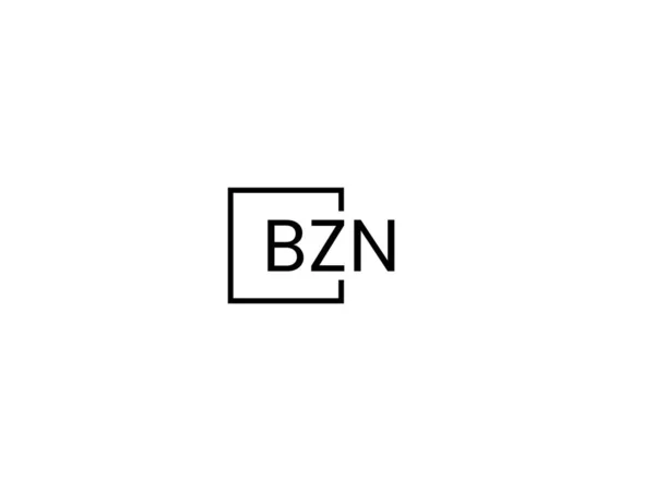 Bzn Letras Logotipo Diseño Vector Plantilla — Vector de stock