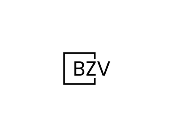 Modèle Vectoriel Conception Logo Lettres Bzv — Image vectorielle