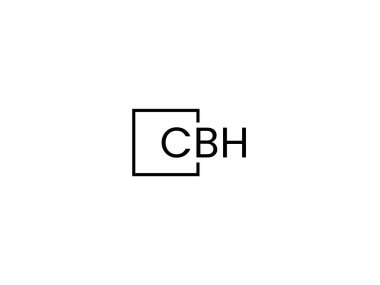 Beyaz arkaplanda izole edilmiş cbh harfleri, vektör logosu