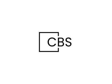 cbs harfleri beyaz arkaplan, vektör logosu üzerinde izole