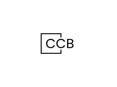 Beyaz arkaplan, vektör logosu üzerinde ccb harfleri izole