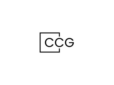 Beyaz arkaplan ve vektör logosunda ccg harfleri izole edildi