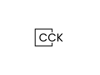 Beyaz arkaplan ve vektör logosunda cck harfleri izole edildi