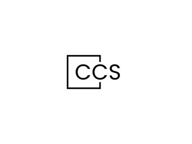 Beyaz arkaplan, vektör logosu üzerinde ccs harfleri izole