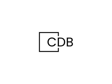 Beyaz arkaplan, vektör logosu üzerinde cdb harfleri izole