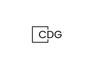 Beyaz arkaplanda izole edilmiş cdg harfleri, vektör logosu