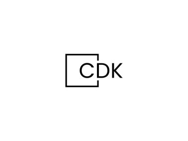 Beyaz arkaplan, vektör logosu üzerinde cdk harfleri izole