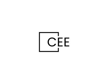 Cece harfleri beyaz arkaplanda izole edildi, vektör logosu