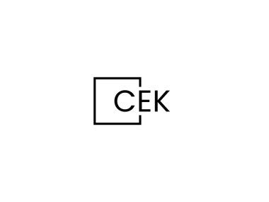 Beyaz arkaplanda izole edilmiş ek harfler, vektör logosu