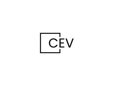Beyaz arkaplandaki cev harfleri, vektör logosu